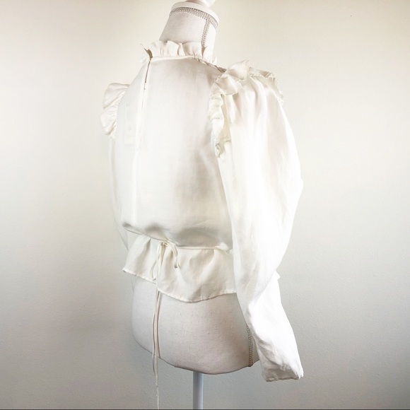 MANGO MNG SUIT  Romantic Pleated Tie Waist Top A94 - Picture 6 of 10